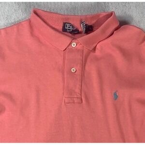VTG 90s Polo Ralph Lauren Polo Shirt Mens XL Coral‎ Short Sleeve Preppy Made USA